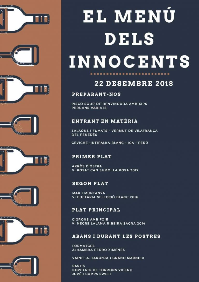 Menu dels Innocents 2018